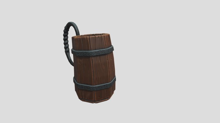 Stylized Beer Mug 3D Model
