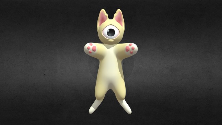 un-rigged cyclops cat 3D Model