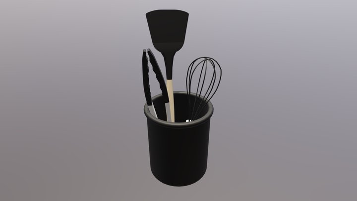 Kitchen spatula set 3D model