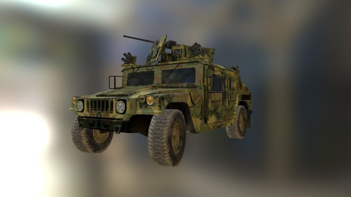 M1114 Hmmwv Catmo Flt 3D Model