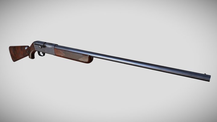 Stevens 124C - Bolt-Action Shotgun 3D Model