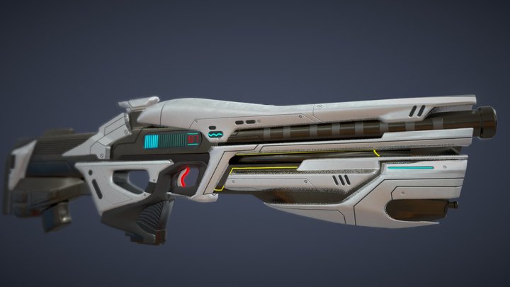SCIFI GUN 1 3D Model