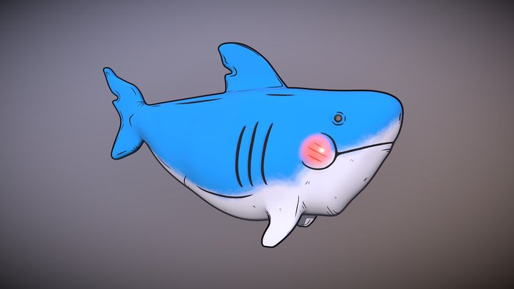 Stylised Shark Model 3D Model