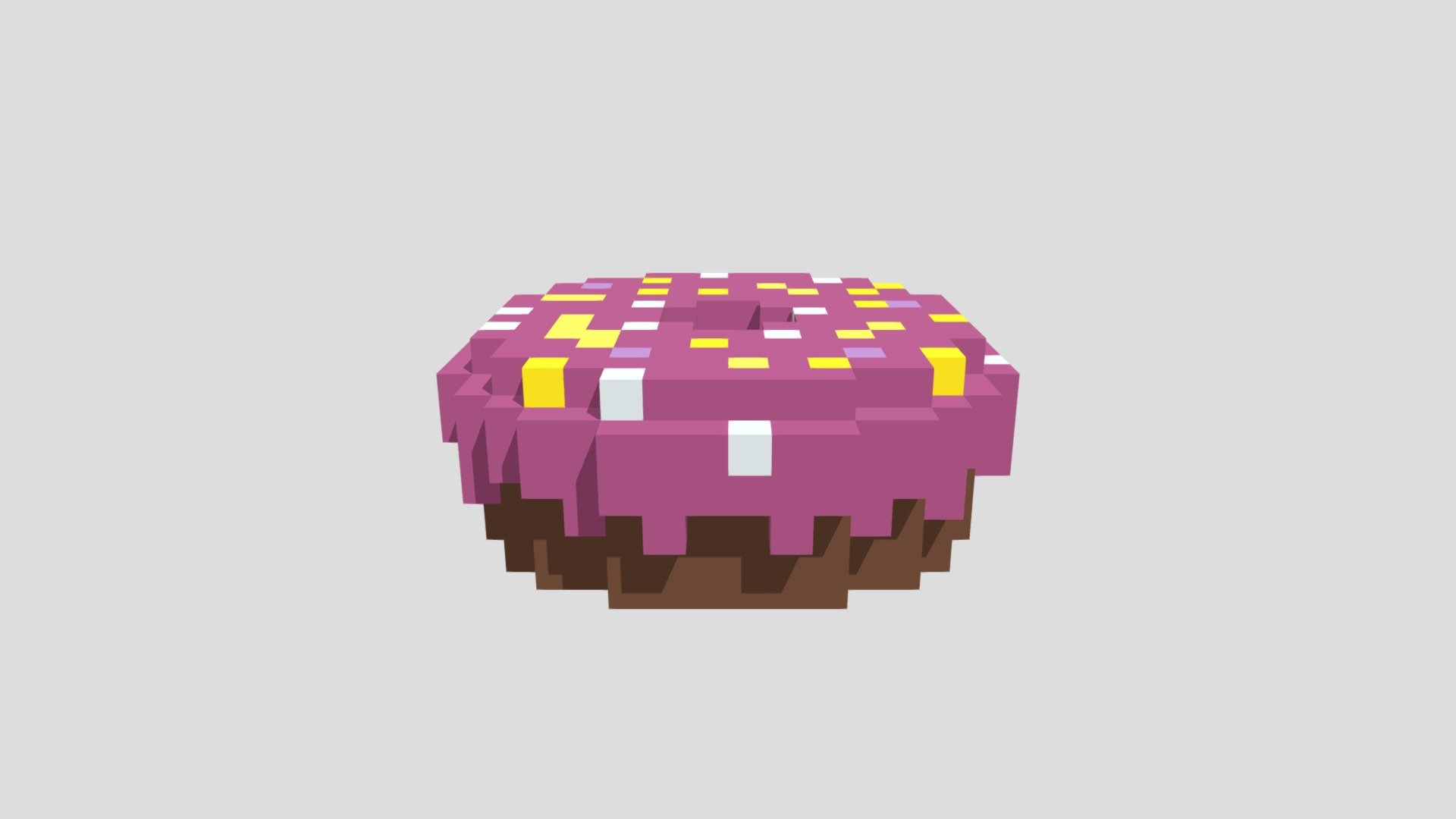 donut in voxels