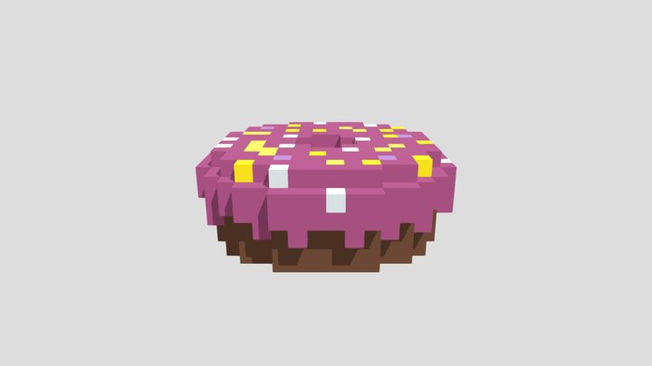 donut in voxels 3D Model