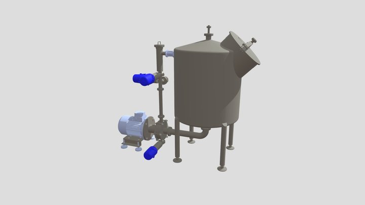 High Shear Mixing Tank 3D Model