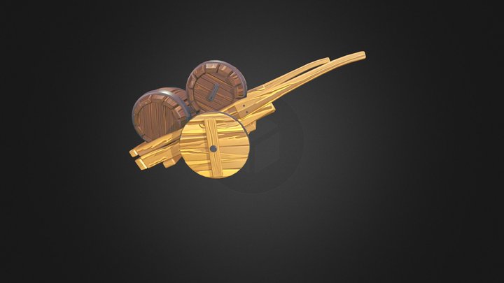 Barrel Cart 3D Model