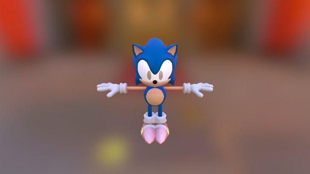 Sonic The Hedgehog Classic 3D Model