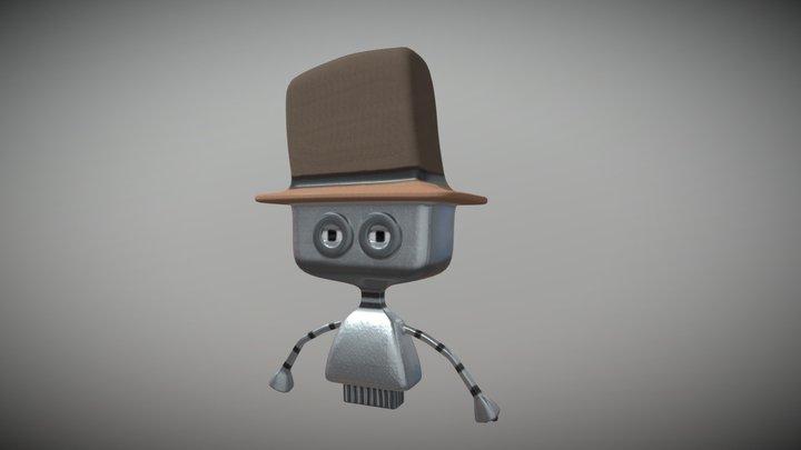Burnished Forger Robot Character 3D Model