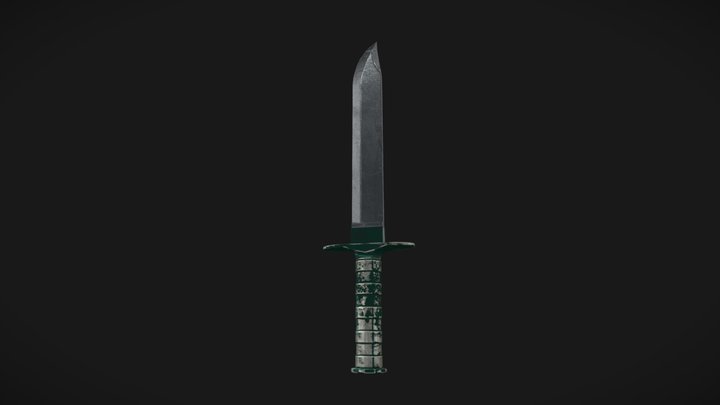 Combat Knife 3D Model