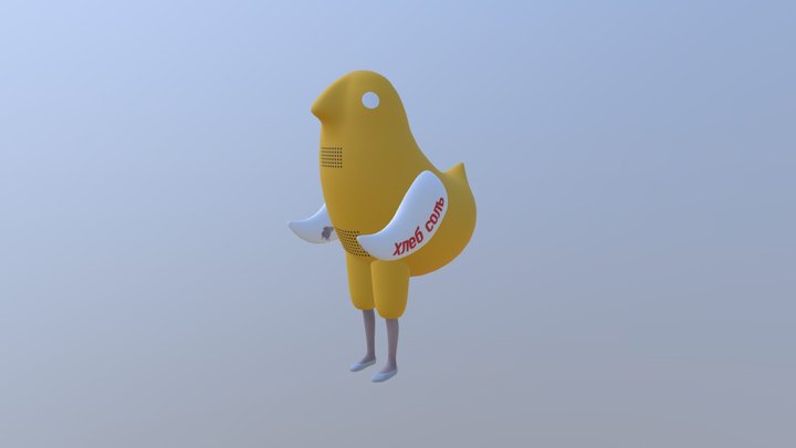 Нодувной костюм Курица 3D Model