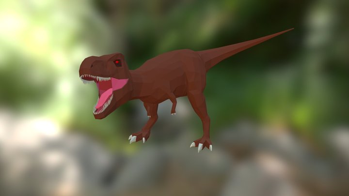 Low Ploy Tyrannosaure 3D Model