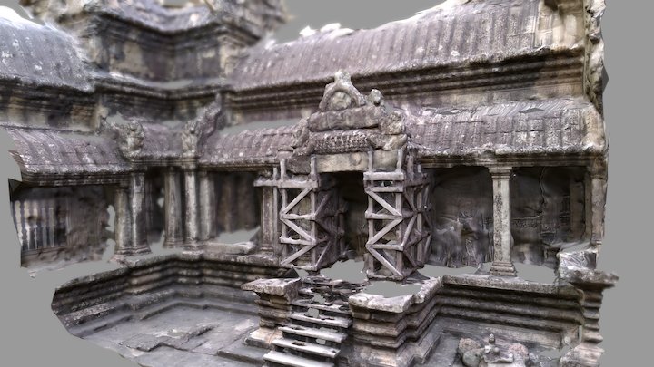 Angkor Wat patio 3D Model