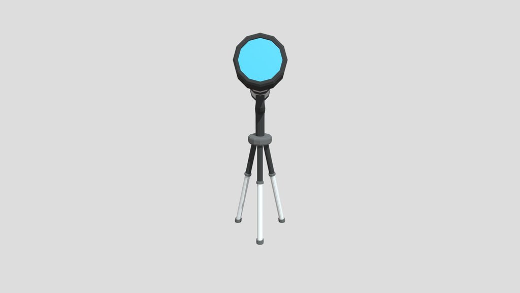 Low Poly Cartoon Telescope