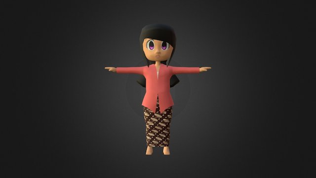 Traditional Girl Child Body 3D Model