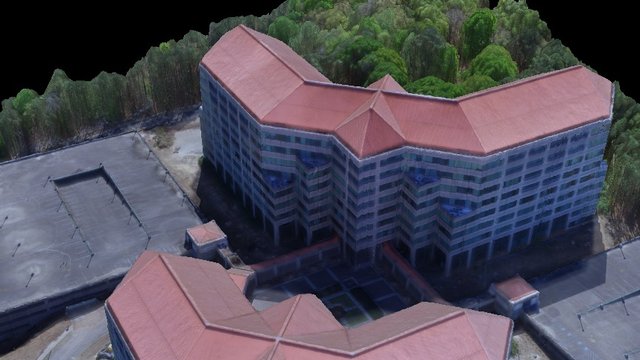 Aerial 3D Scan - Office Park 3D Model