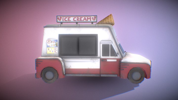 Ice_Scream_United_MDL_EscenarioGaraje_Furgoneta 3D Model