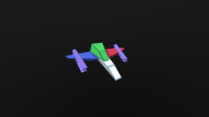 SpaceShip Low poly 3D Model