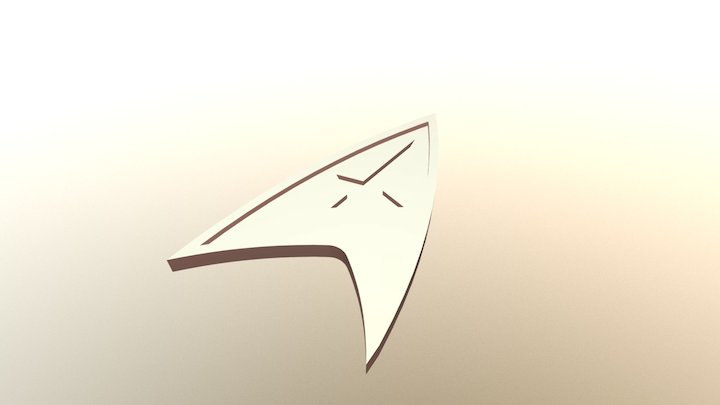 Star Fleet Communicator Badge 3D Model