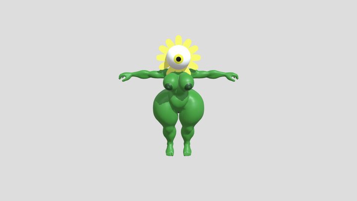 Flower-girl-creature 3D Model