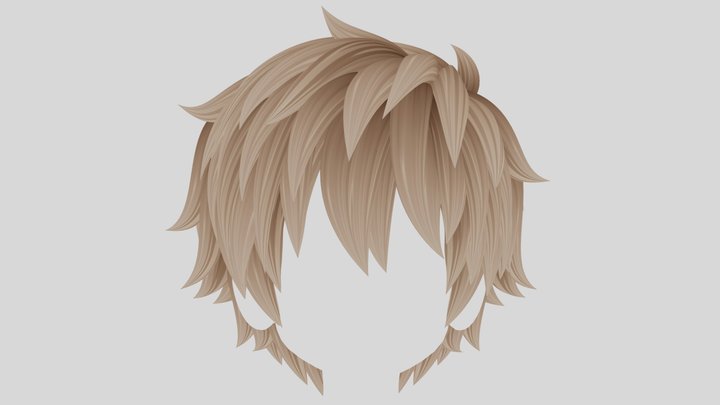 Anime Hair (Short Style B) - Buy Royalty Free 3D model by Tsubasa ツバサ  (@Tsubasa_Art) [a79c85d]