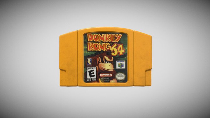 N64 Donkey Kong Cartridge 3D Model
