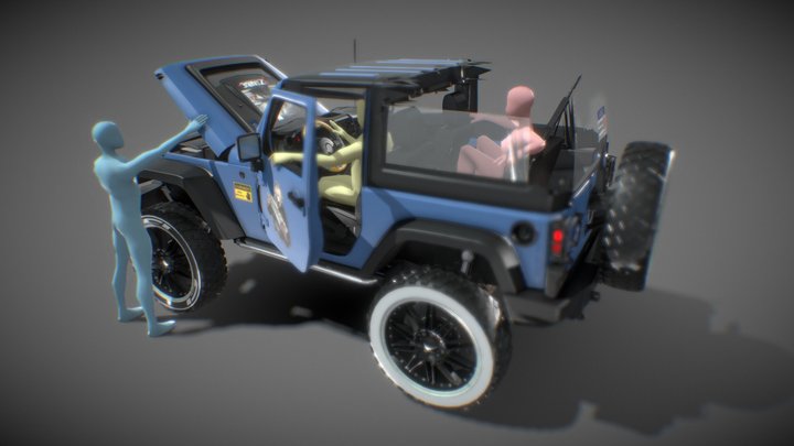 carro zumbi e os clones 3D Model