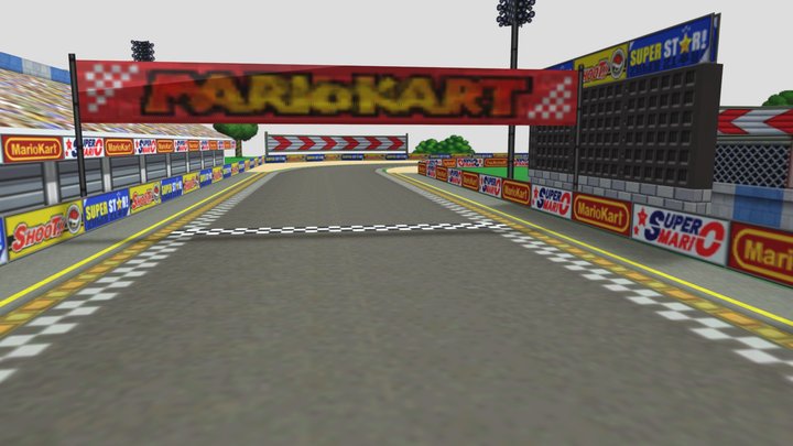 DS DSi - Mario Kart DS - Mario Circuit 3D Model
