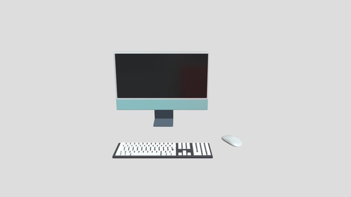 Sleek All-in-One Computer Set | for Any 3D Scene 3D Model