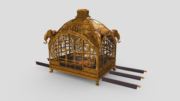 Indian Palanquin 3D Model