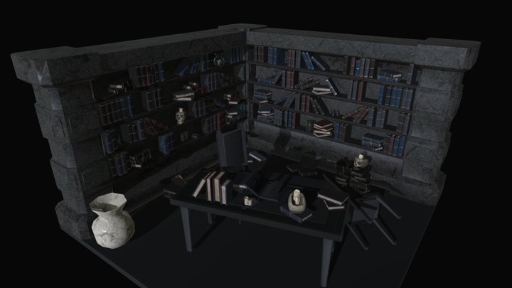Library Environment 3D Model