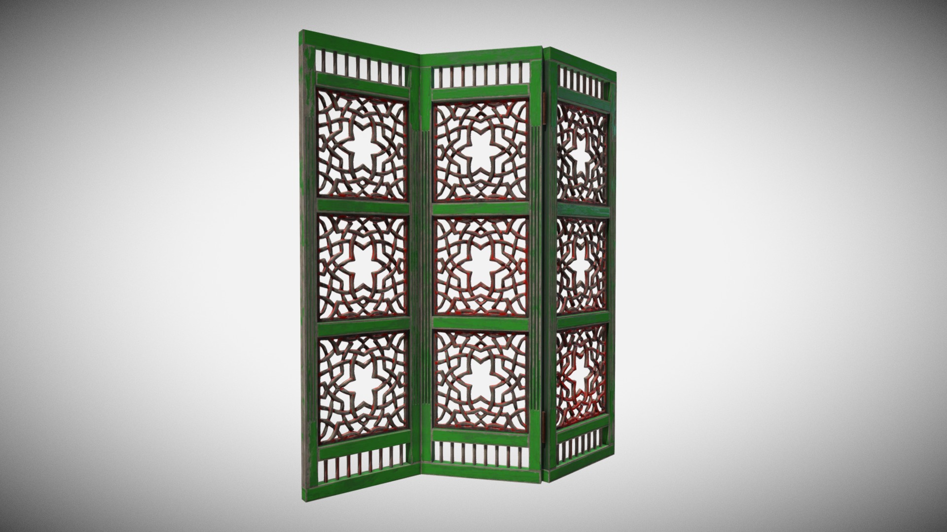 3D model Room Screen Islam - This is a 3D model of the Room Screen Islam. The 3D model is about a green and white box.