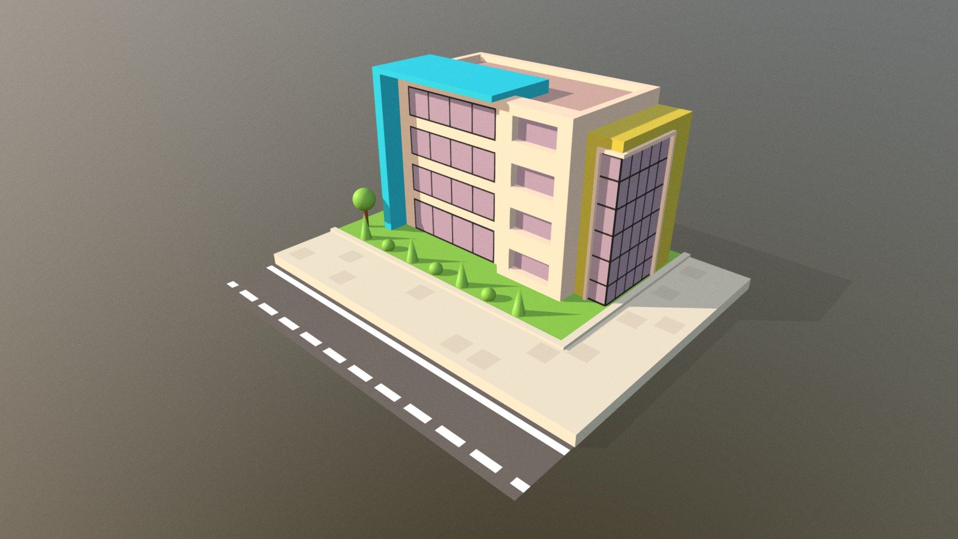 [Low Poly] Hotel 2 - Download Free 3D model by Eudes Tenório ...