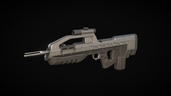 BR55 - Halo Battle Rifle 3D Model