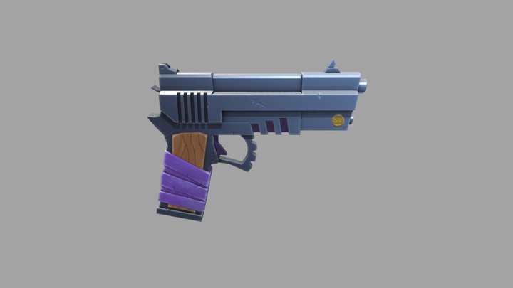 Stylized Pistol 3D Model