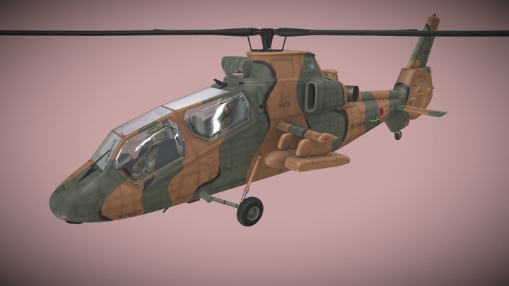 OH-1 Ninja JGSDF Basic Animation (444) 3D Model