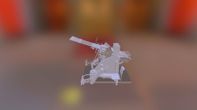 25mm Anti-Aircraft 3D Model