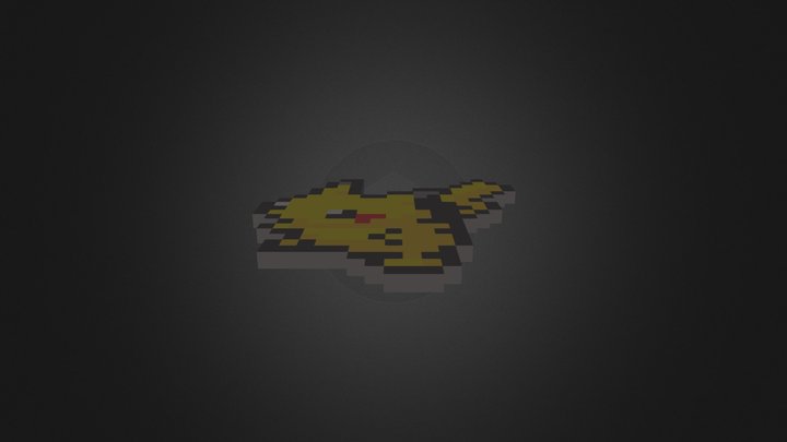 CUBE Pokemon Pikachu 3D Model