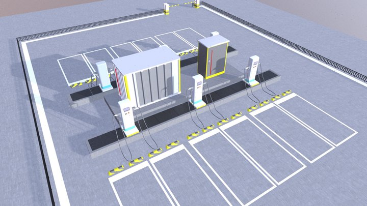 Public Charging Stations - 公共充电站 – Kostenloses 3D-Modell STL
