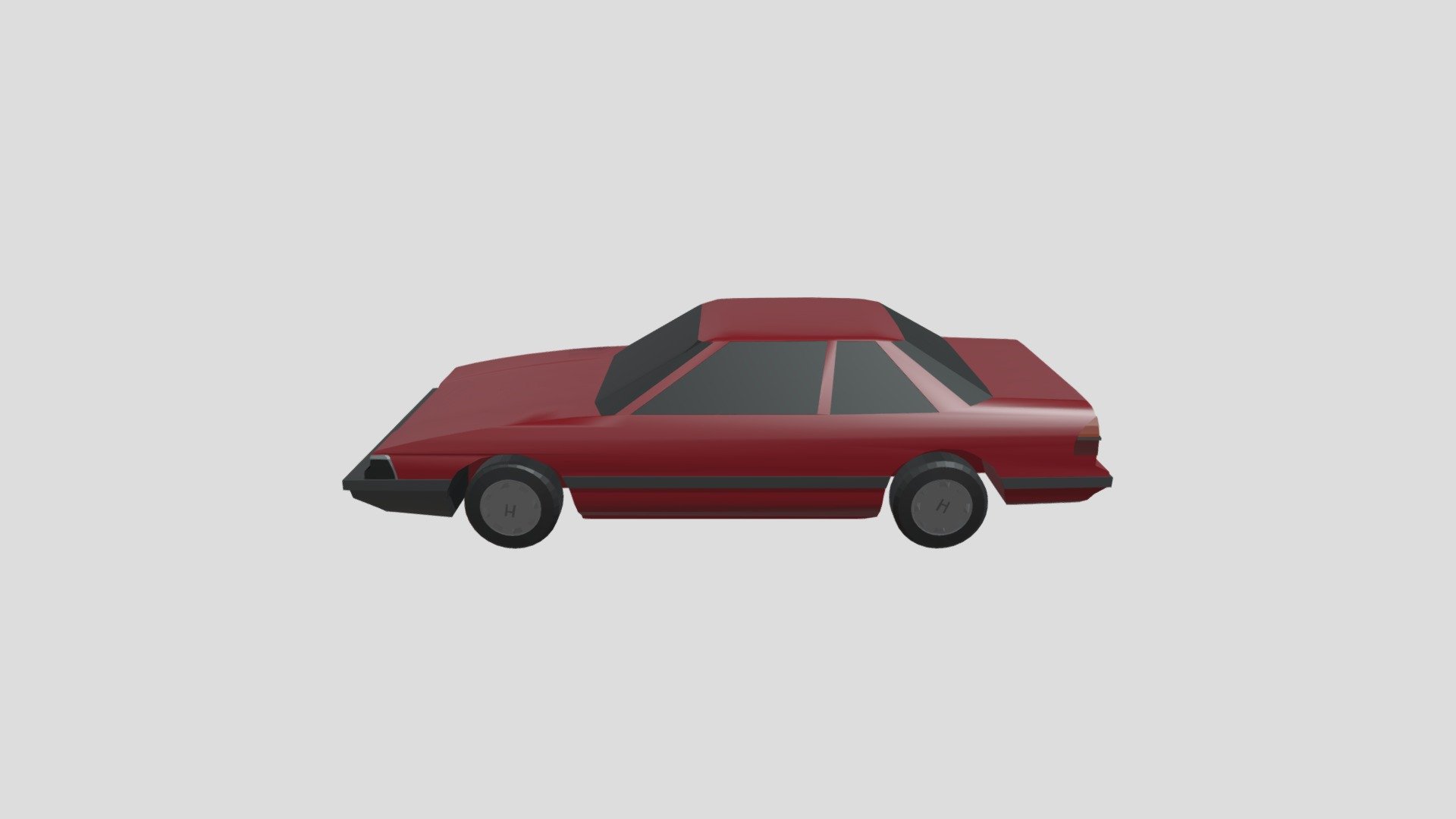 Honda Prelude II gen low poly