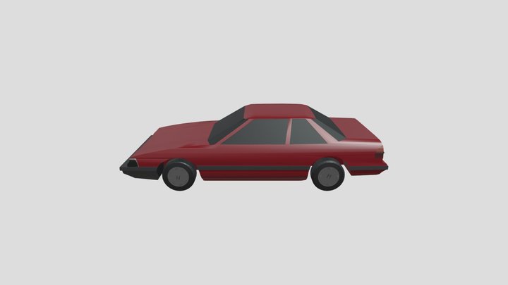 Honda Prelude II gen low poly 3D Model