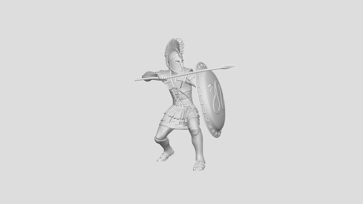 Red-Plumed Gladiator in the Ruins