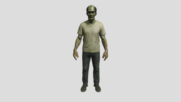 Dead Man Zombie  A-Pose 3D Model