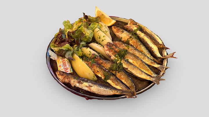 Grilled sardines – Free 3D Model STL