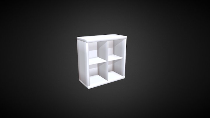 Small White Shelf 3D Model