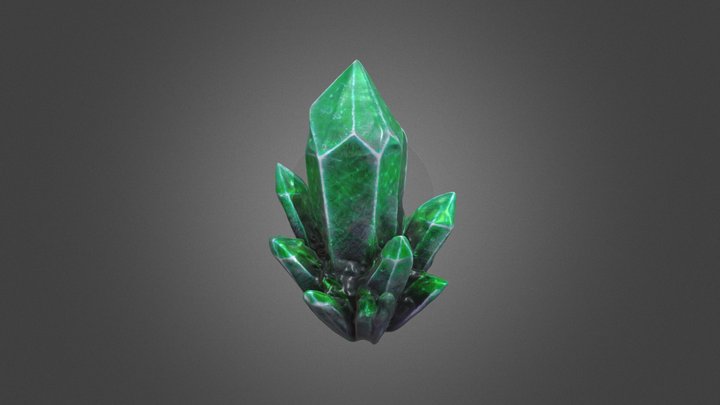 Emerald like crystal 3D Model