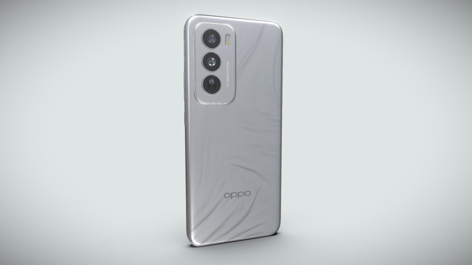OPPO Reno 12 Astro Silver - 3D model by ShaunBr (@ShaunBr) [f7fe167]