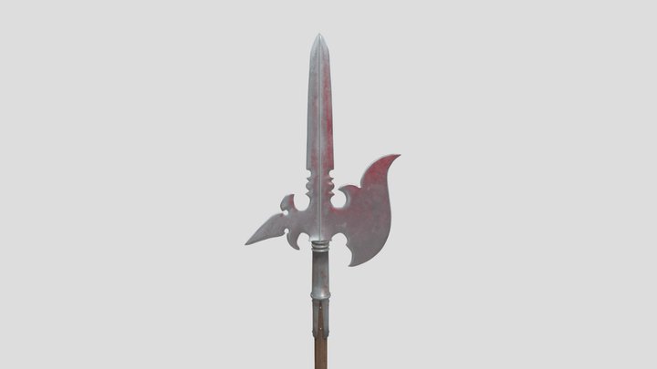 English Halberd 3D Model