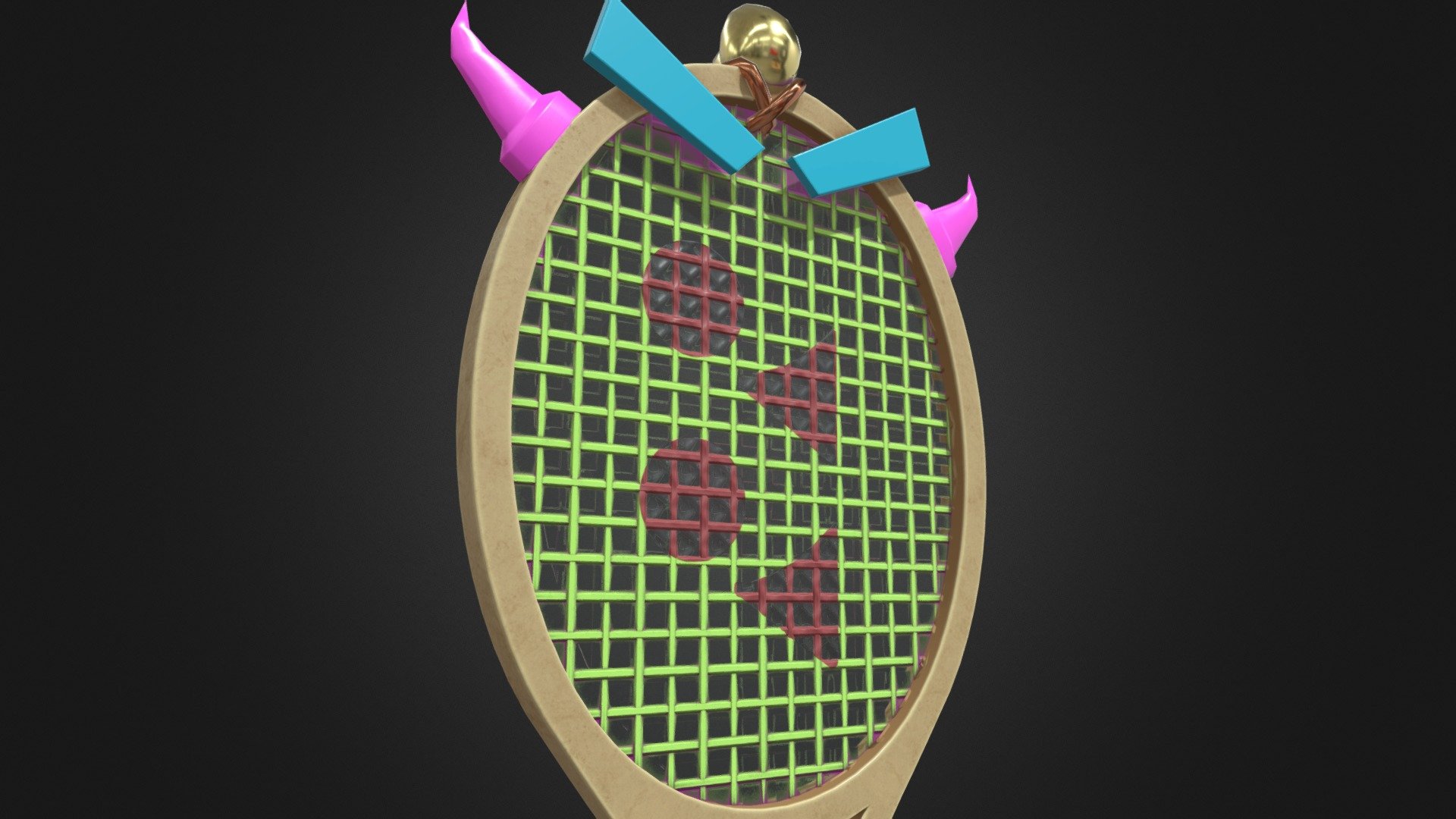 tennis racket_low - 3D model by CHINE-YU ,SHAO (@shaoqianyou) [f7fef68 ...
