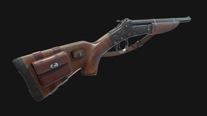 Single Barrel Shotgun 3D Model